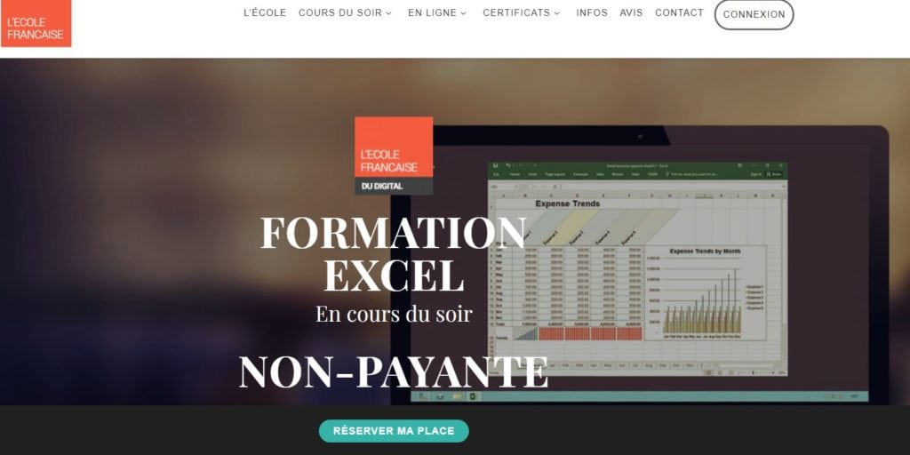 L'Ecole Française Formation Excel cours du soir