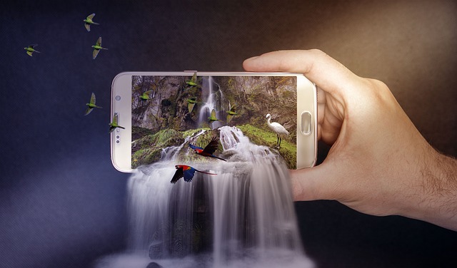 photoshop trucage chute d'eau smartphone